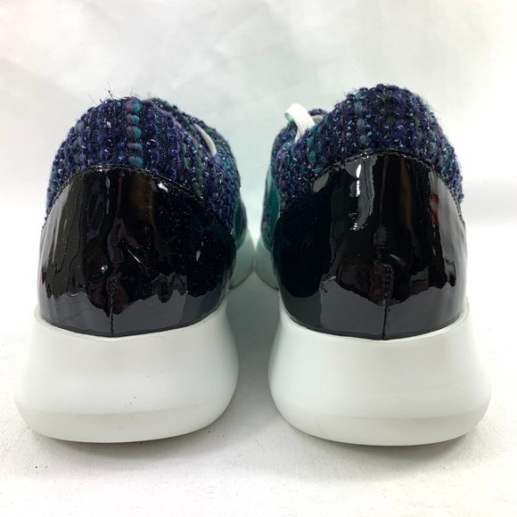 Elena Iachi Women's Kio Leather/Fabric Trainer - Picture 2 of 8